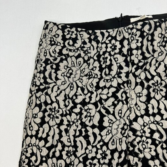 Mystree Womens Lace Cropped Dress Pants Black/Cream Size Medium Pockets - Picture 4 of 10